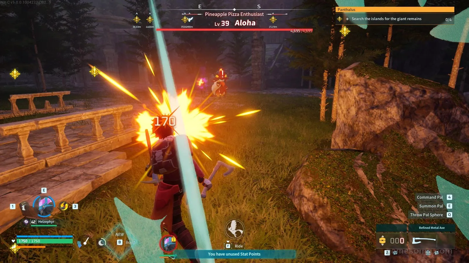 Aloha boss in Palworld, in-game