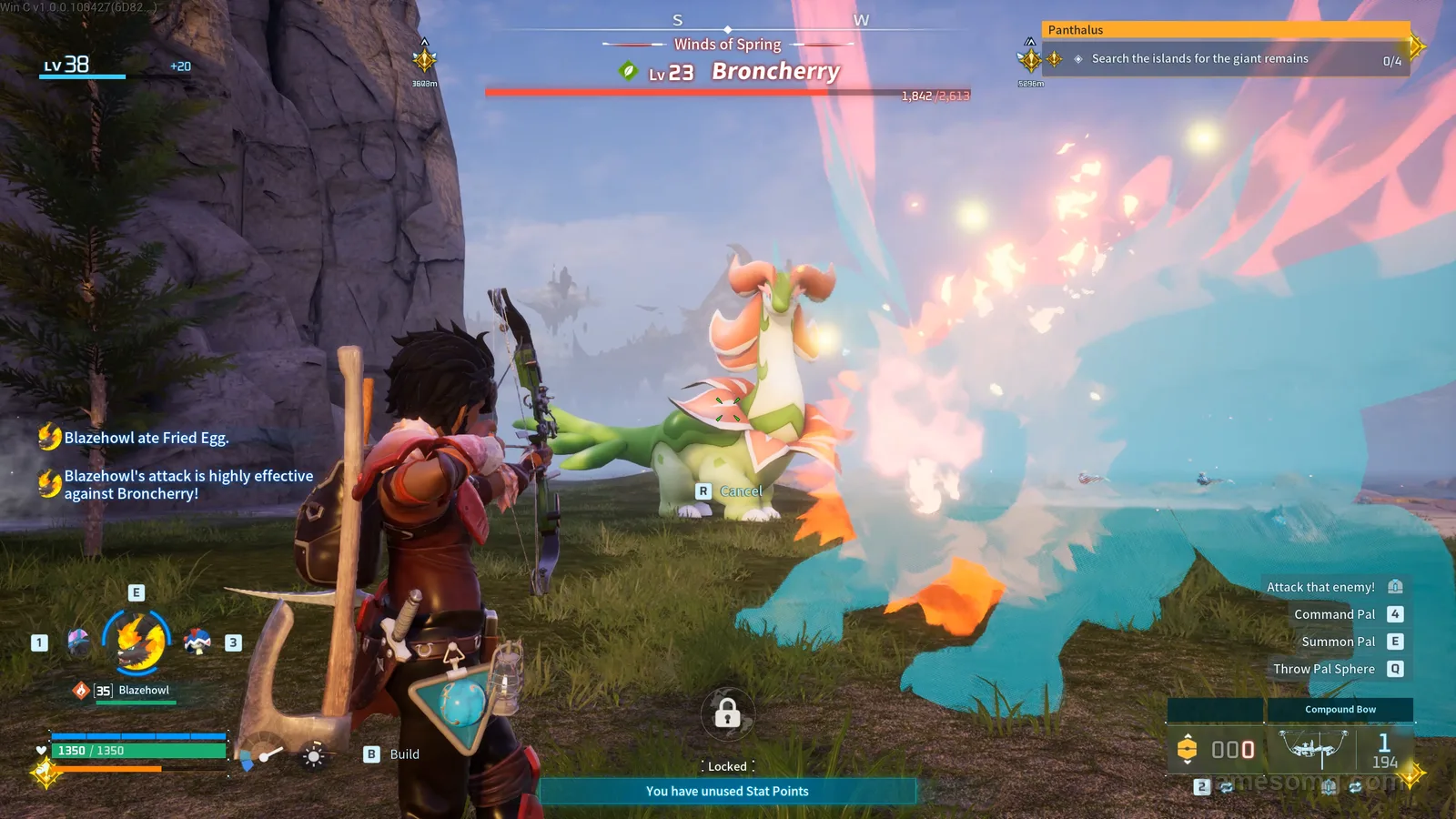 Broncherry boss in Palworld, in-game
