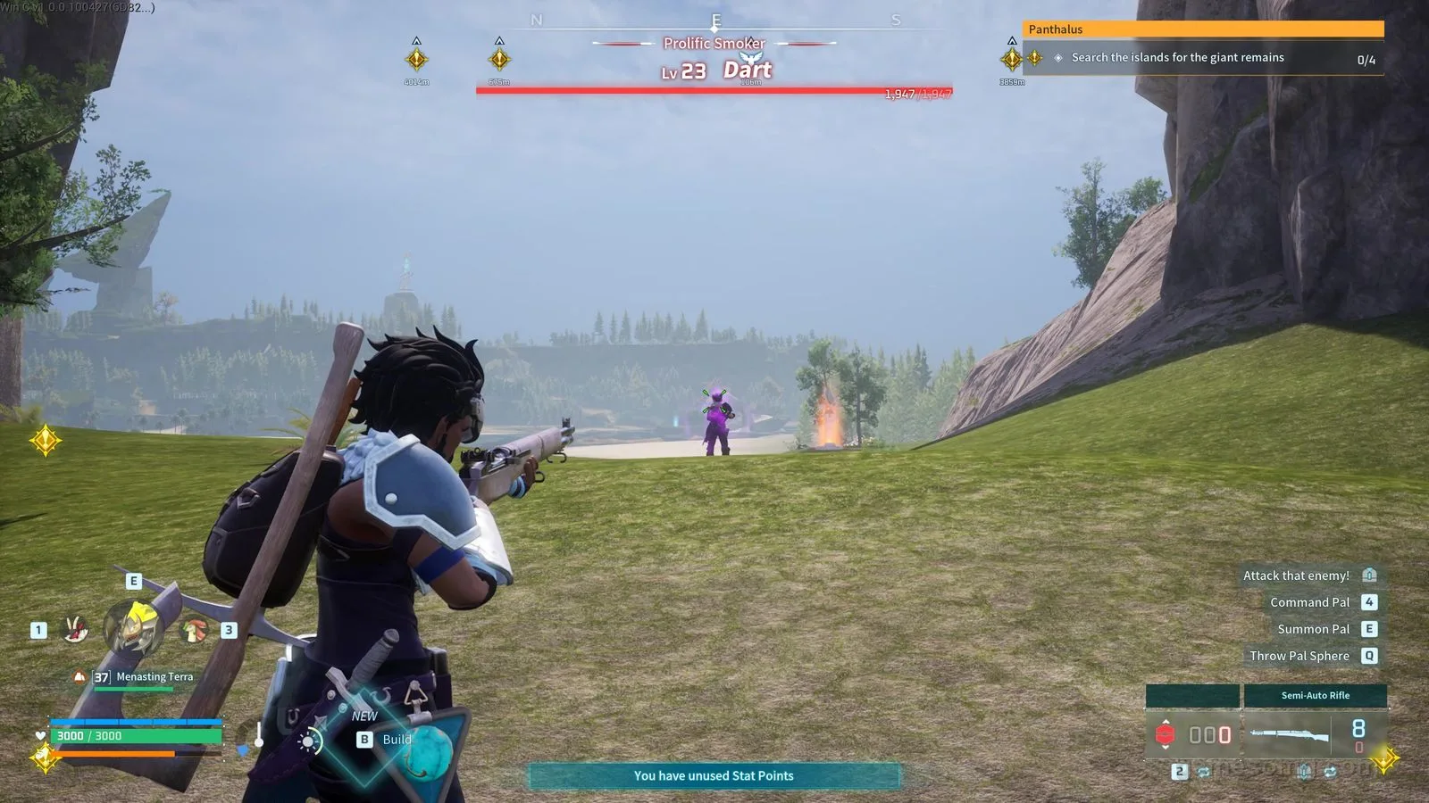 Dart boss in Palworld, in-game