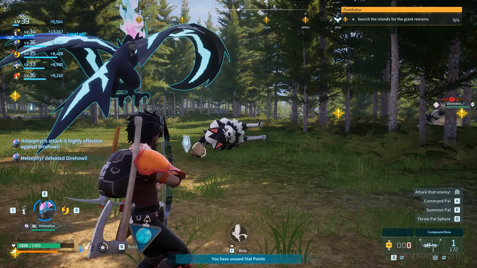 Direhowl boss in Palworld, in-game