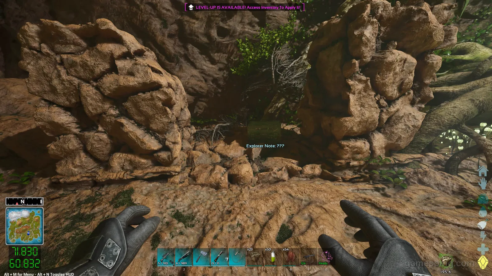 Lystrosaurus dossier verified in-game on The Island at 71.8, 60.8 in ARK: Survival Ascended