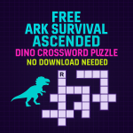 ARK Survival Ascended dino crossword puzzle